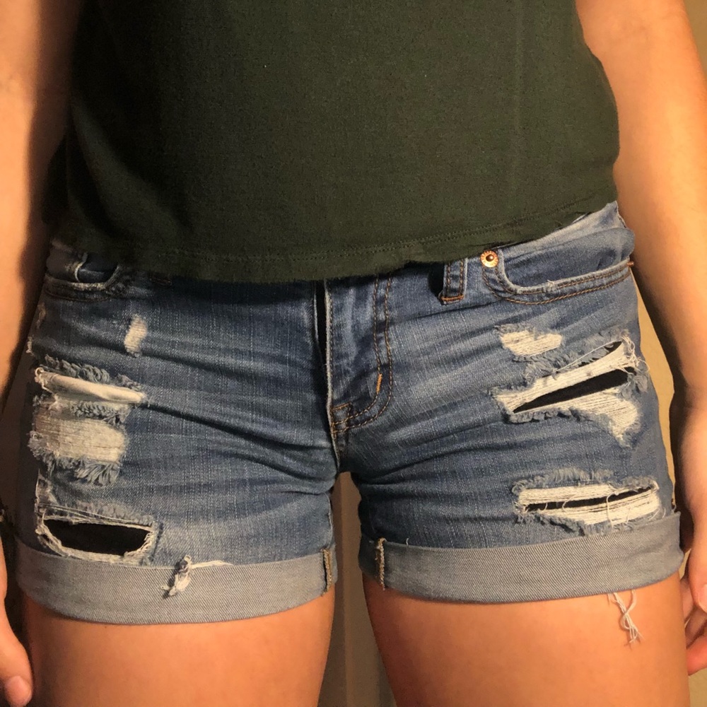 Distressed Jean Shorts